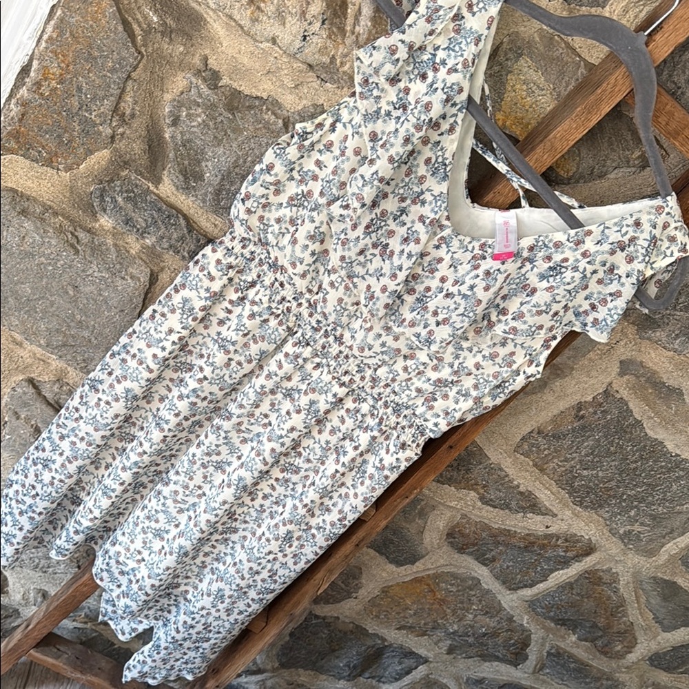 No Boundaries Blue and Pink Floral Dress